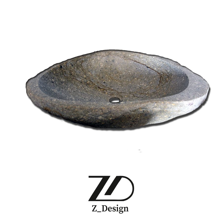 Untitled-9 روشویی سنگی رودخانه ای کد 33 - Image 1