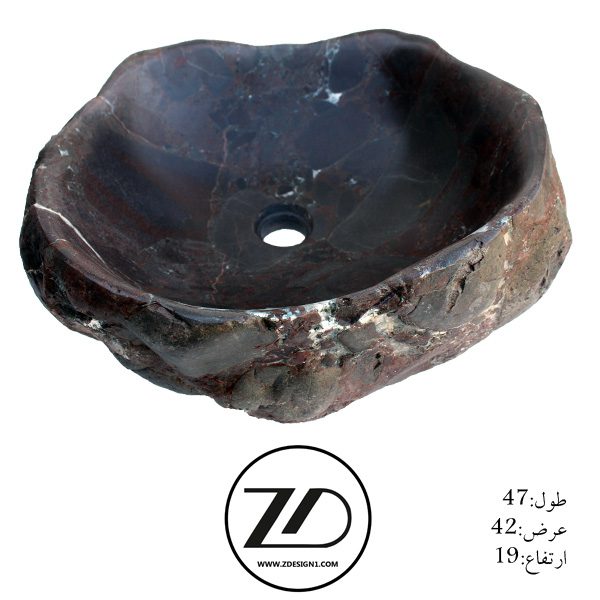 روشویی سنگی رودخانه ای کد 64