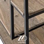 کتابخانه روستیک چوب و فلز - Image 2