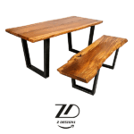 میز ناهارخوری 8 نفره نیمکت دار