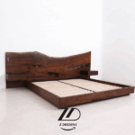 تخت خواب چوبی روستیک - Image 2