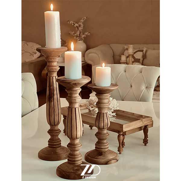 جا شمعی بلند سه تایی