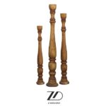 جاشمعی چوبی بلند مدل گل گندم - Image 2