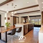 کابینت آشپزخانه تمام چوب جزیره ای