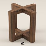 پایه میز چوبی مدرن مدل شاینا