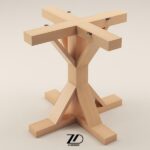 پایه میز چوبی مدرن لاله