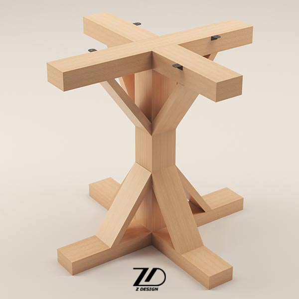 پایه میز چوبی مدرن لاله