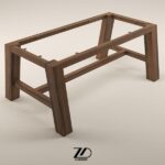 پایه میز چوبی مدل اچ