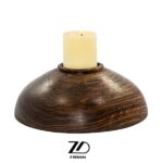 جا شمعی چوبی مدل نیلوفر - Image 2