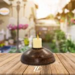 جا شمعی چوبی مدل نیلوفر