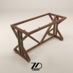 پایه میز چوبی آماده