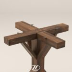 پایه میز چوبی لاله