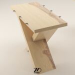 پایه میز چوبی مدرن مدل نیلوفر