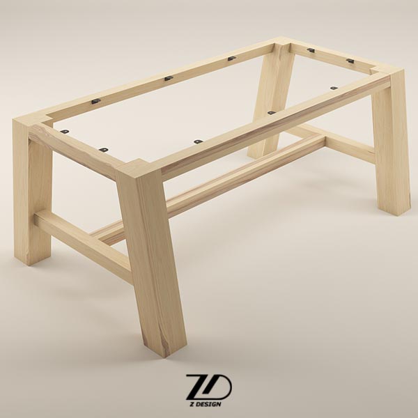 پایه میز چوبی مدل اچ