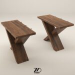 پایه میز چوبی مدرن مدل نیلوفر