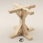 پایه میز چوبی مدرن لاله