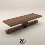 پایه میز چوبی مدرن و شیک کد WGRS/12-160 - Image 3