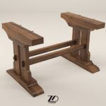 پایه میز چوبی مدل جورچین