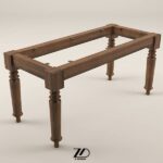 پایه میز چوبی مدل پردیس