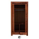 کمد دیواری دو در کشودار تمام چوب