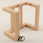 پایه میز چوبی مدرن ضلعی