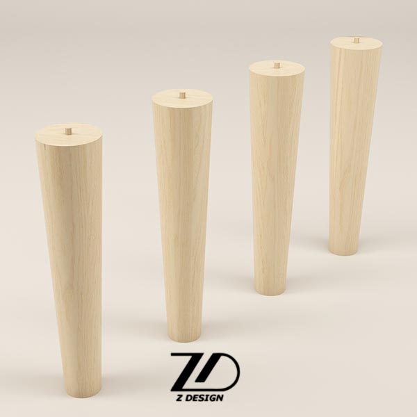 پایه میز چوبی مخروطی