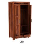 کمد دیواری دو در کشودار تمام چوب