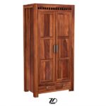 کمد دیواری دو در کشودار تمام چوب