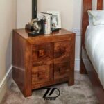 میز پا تختی چهار کشو چوبی هانی