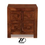 میز پا تختی چهار کشو چوبی هانی