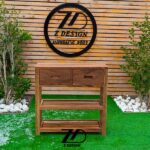 میز کافی بار چوبی مدل آﻻﻟﻪ