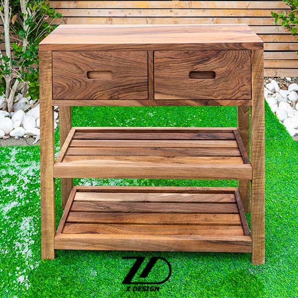 میز کافی بار چوبی مدل آﻻﻟﻪ