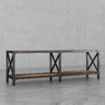 جا کفشی چوب و فلز دراگون