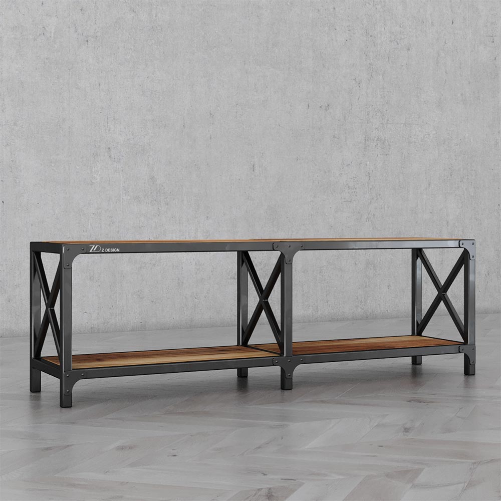 جا کفشی چوب و فلز دراگون