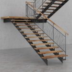 پله چوب و فلز دوبلکس