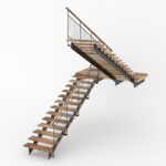 پله چوب و فلز دوبلکس