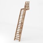 پله چوبی به سبک روستیک