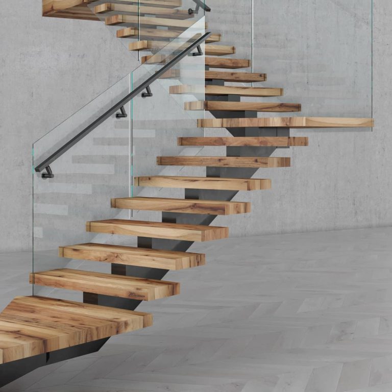 پله چوبی روستیک