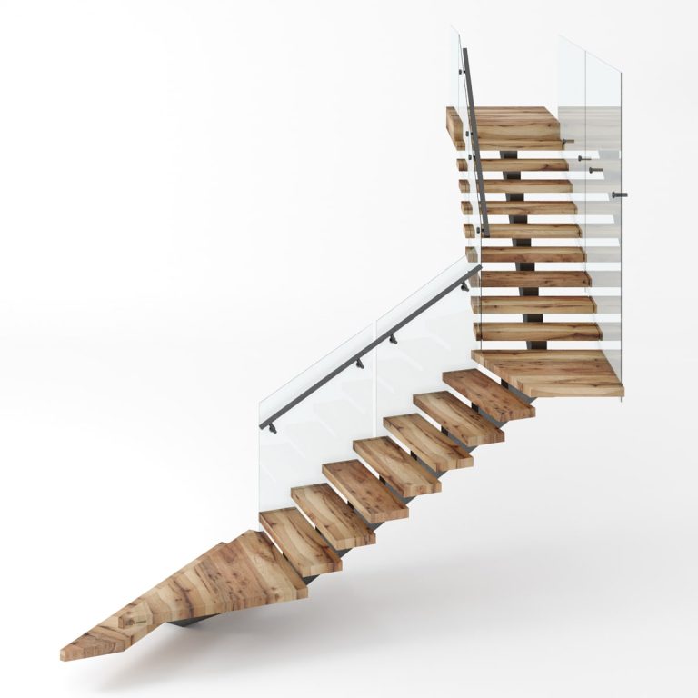 پله چوبی روستیک