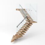 پله چوبی روستیک