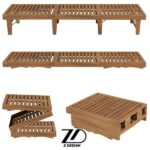 تخت تاشو کنار استخر