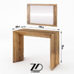 میز آرایش با آینه پرنیان