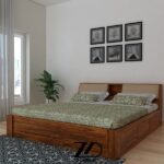 تخت خواب چوبی آپادانا