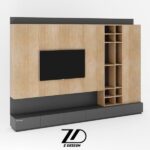 میز تلویزیون چوبی آويژه