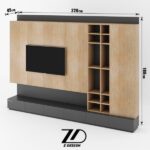 میز تلویزیون چوبی آويژه