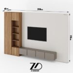 میز تلویزیون چوبی آرزو