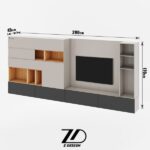 میز تلویزیون چوبی آروند