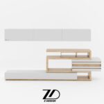 میز تلویزیون چوبی بادرام