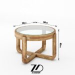 میز عسلی چوبی آروشا