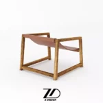 مبل راحتی چوبی دلاریس